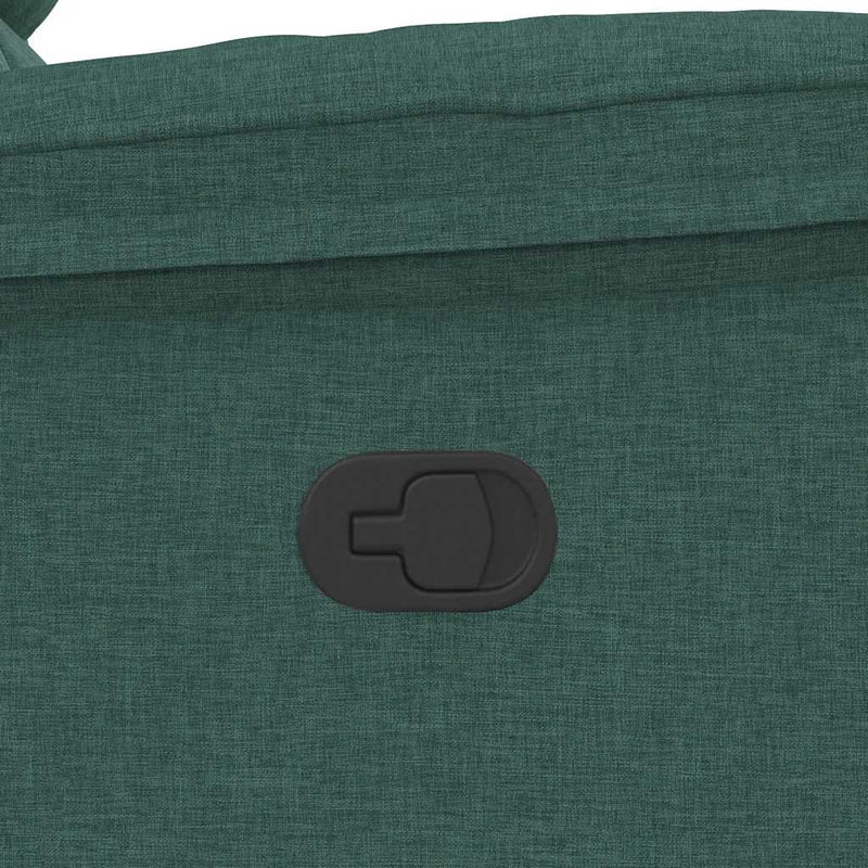 vidaXL sötétzöld szövet dönthető masszázsfotel