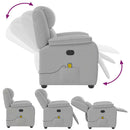 vidaXL felhőszürke szövet dönthető masszázsfotel