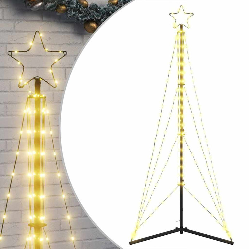 vidaXL meleg fehér karácsonyfa fénykúp 363 LED-del 182 cm