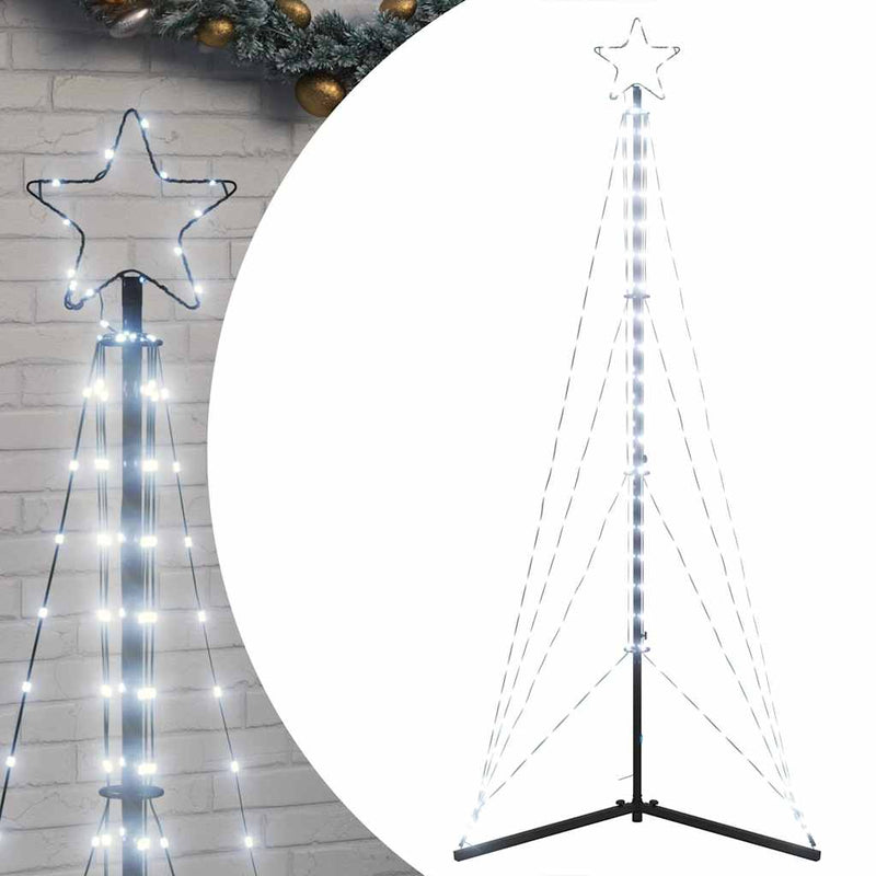 vidaXL hideg fehér karácsonyfa fénykúp 363 LED-del 182 cm