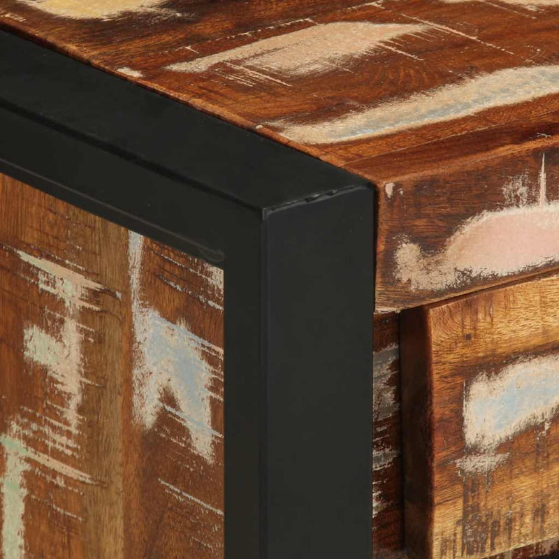 vidaXL Éjjeli szekrény Többszínű 40x30x50 cm Tömör fa újrahasznosított
