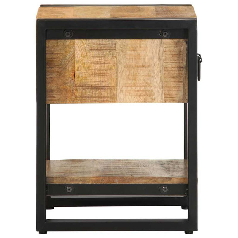 vidaXL Éjjeli szekrény 35x34x45 cm tömör durva fa mangó