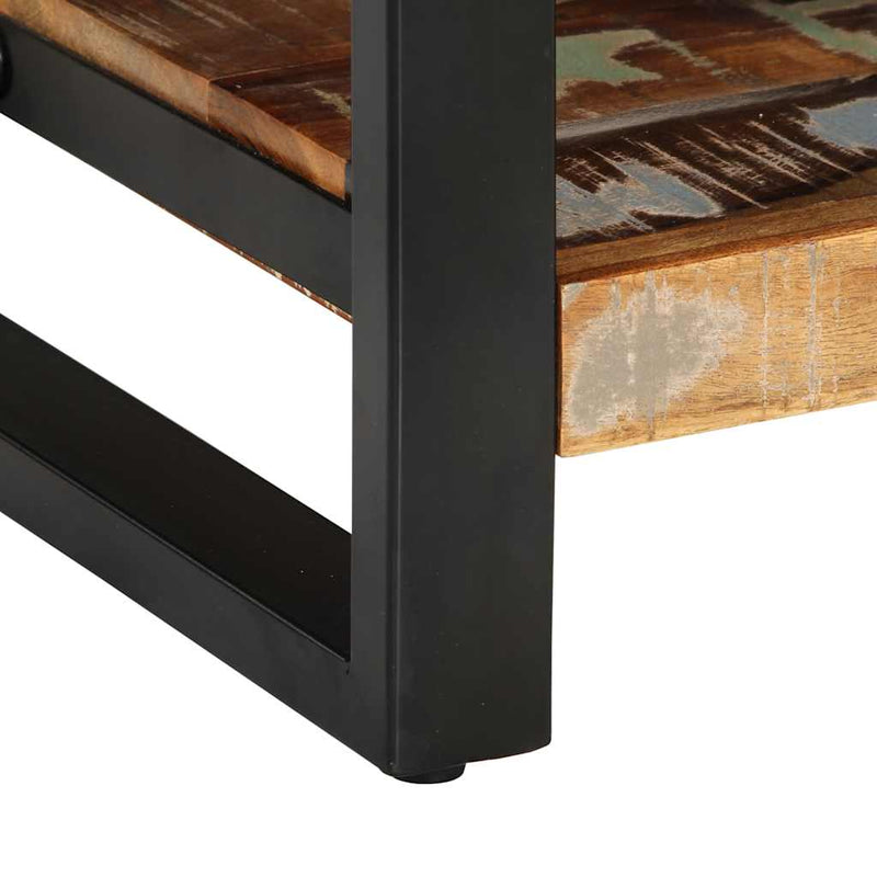 vidaXL Éjjeli szekrény Többszínű 35x34x45 cm Tömör fa újrahasznosított