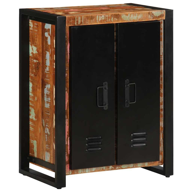 vidaXL Tálaló többszínű 55x35x70 cm Tömör fa újrahasznosított