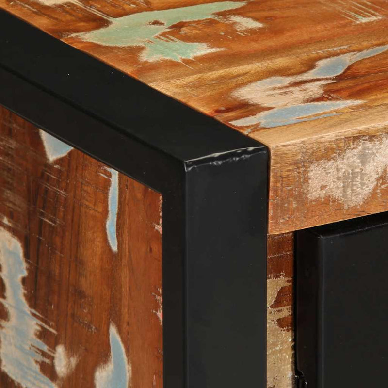 vidaXL Tálaló többszínű 55x35x70 cm Tömör fa újrahasznosított