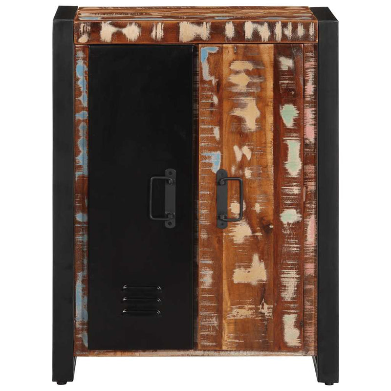 vidaXL Tálaló többszínű 55x35x70 cm Tömör fa újrahasznosított