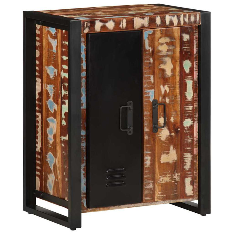 vidaXL Tálaló többszínű 55x35x70 cm Tömör fa újrahasznosított