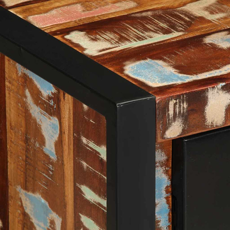 vidaXL Tálaló többszínű 55x35x70 cm Tömör fa újrahasznosított