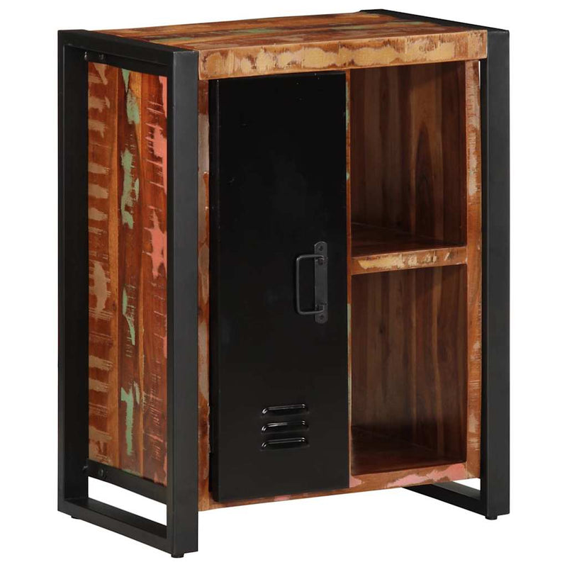 vidaXL Tálaló többszínű 55x35x70 cm Tömör fa újrahasznosított