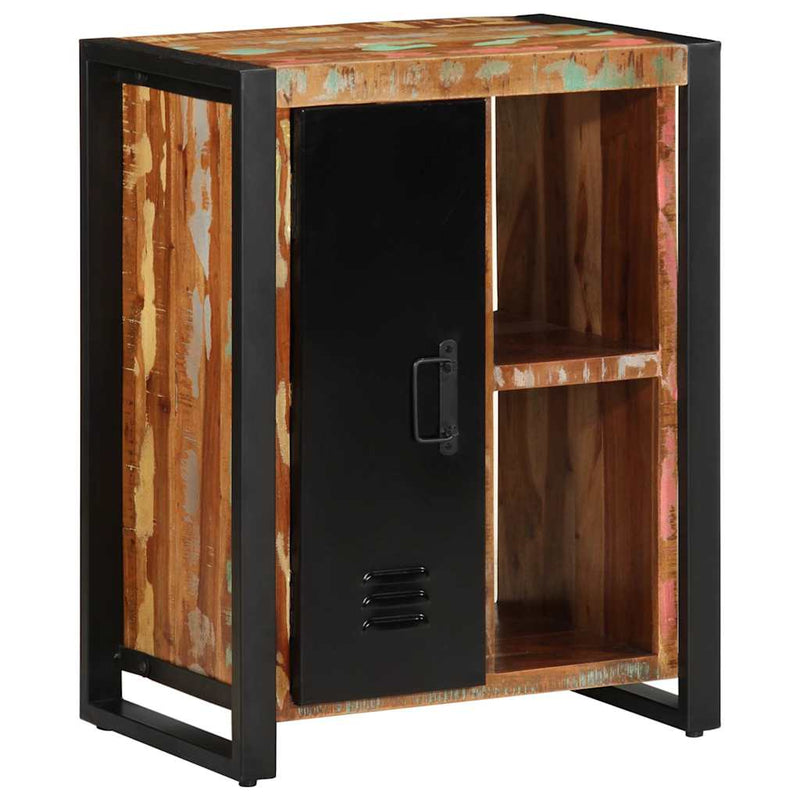 vidaXL Tálaló többszínű 55x35x70 cm Tömör fa újrahasznosított