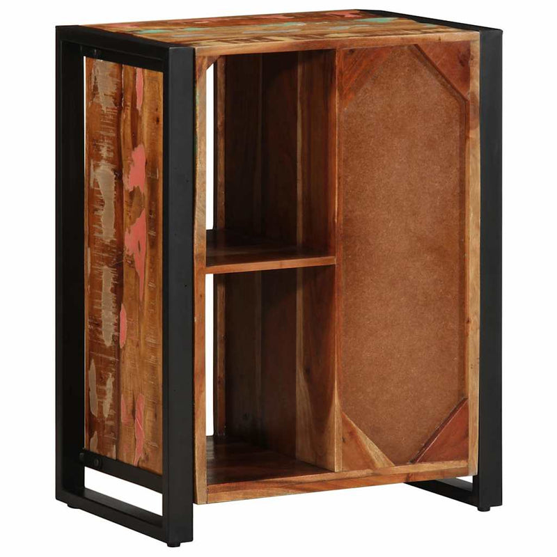 vidaXL Tálaló többszínű 55x35x70 cm Tömör fa újrahasznosított