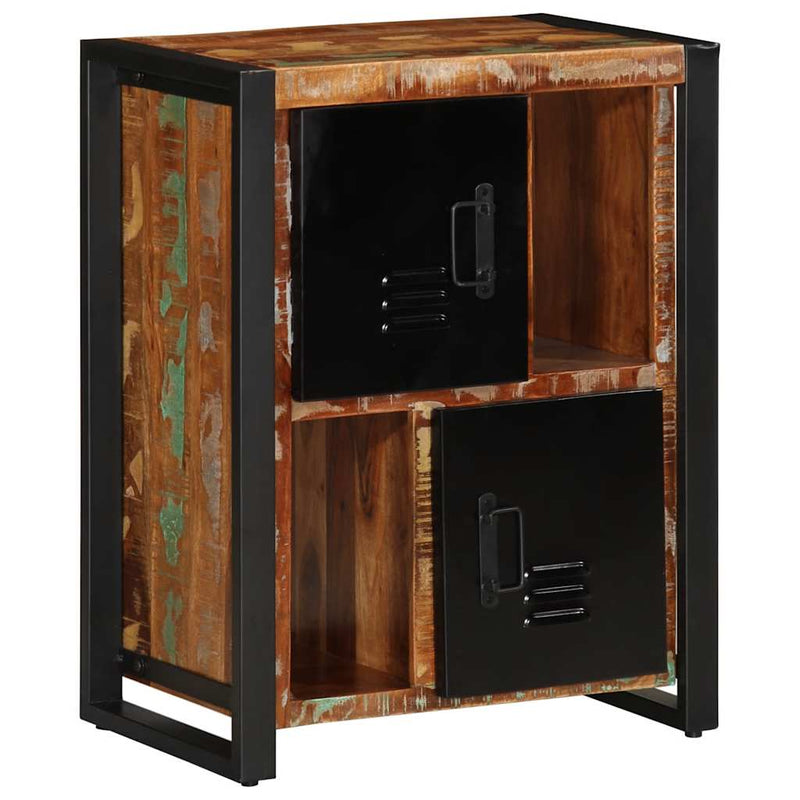 vidaXL Tálaló többszínű 55x35x70 cm Tömör fa újrahasznosított