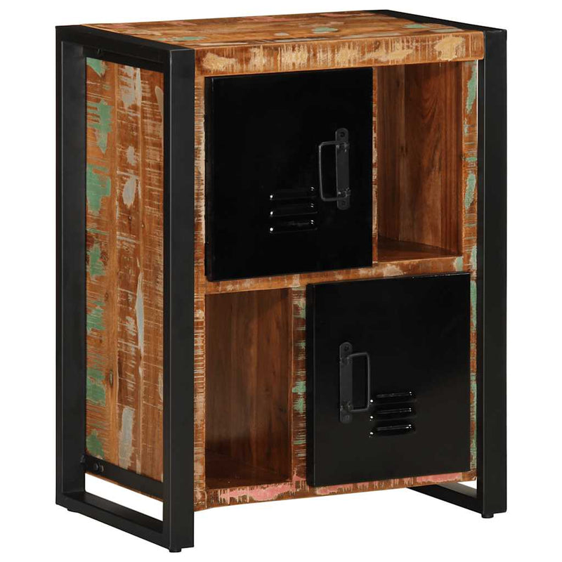 vidaXL Tálaló többszínű 55x35x70 cm Tömör fa újrahasznosított