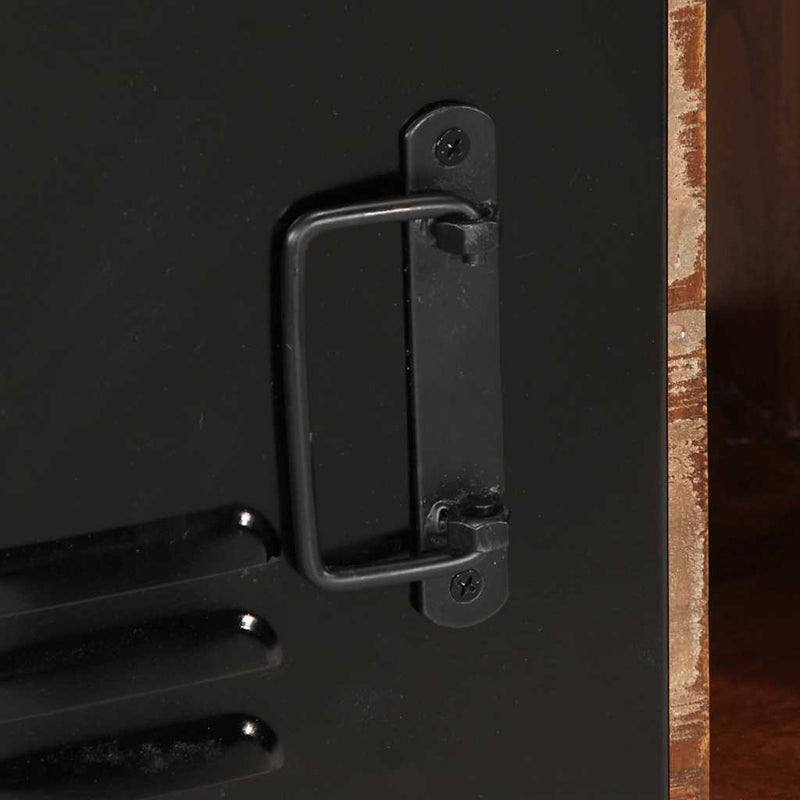 vidaXL Tálaló többszínű 55x35x70 cm Tömör fa újrahasznosított