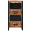 vidaXL többszínű tömör újrahasznosított fa fiókos szekrény 40x40x75 cm