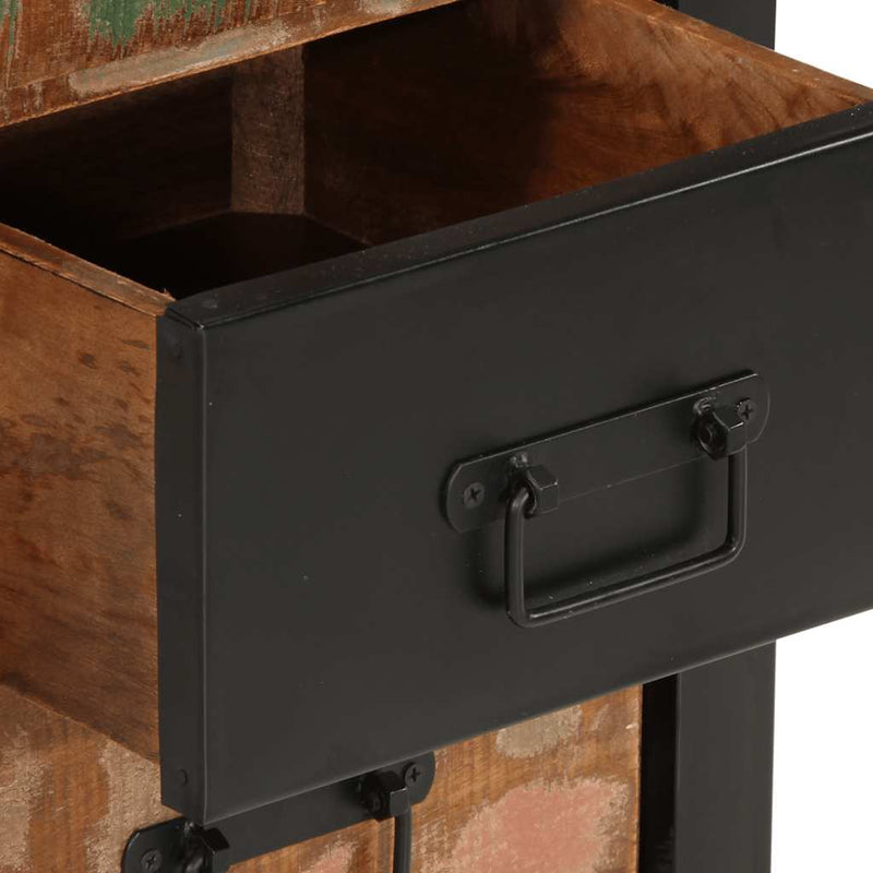 vidaXL többszínű tömör újrahasznosított fa fiókos szekrény 40x40x75 cm