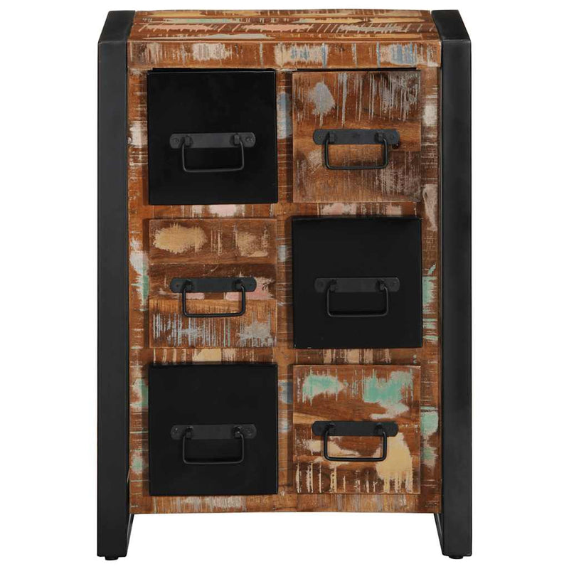 vidaXL tömör újrahasznosított fa tálalószekrény 50x35x70 cm