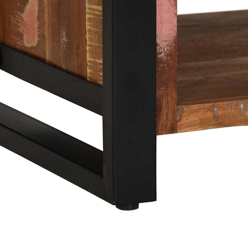 vidaXL Cipőpad Sokszínű 100 x 40 x 50 cm Tömör újrahasznosított fa