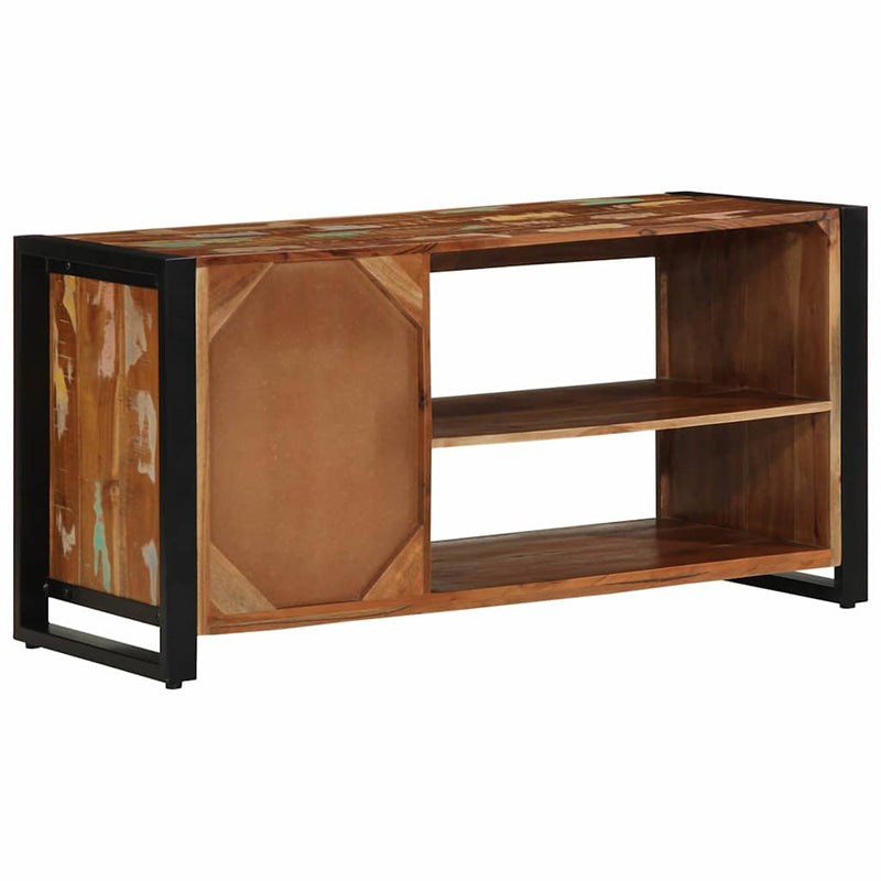 vidaXL Cipőpad Sokszínű 100 x 40 x 50 cm Tömör újrahasznosított fa