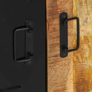 vidaXL Fürdőszekrény tárolóval Barna 55 x 35 x 60 cm Tömör mangófa