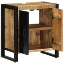 vidaXL Fürdőszekrény tárolóval Barna 55 x 35 x 60 cm Tömör mangófa