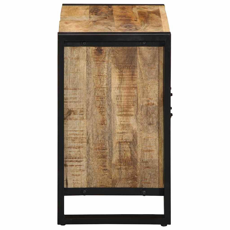 vidaXL Fürdőszekrény tárolóval Barna 55 x 35 x 60 cm Tömör mangófa