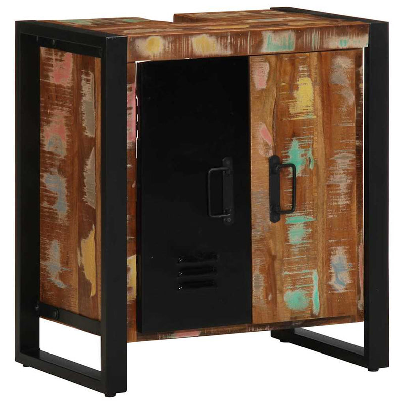 vidaXL Fürdőszekrény Barna 55 x 35 x 60 cm Tömör újrahasznosított fa