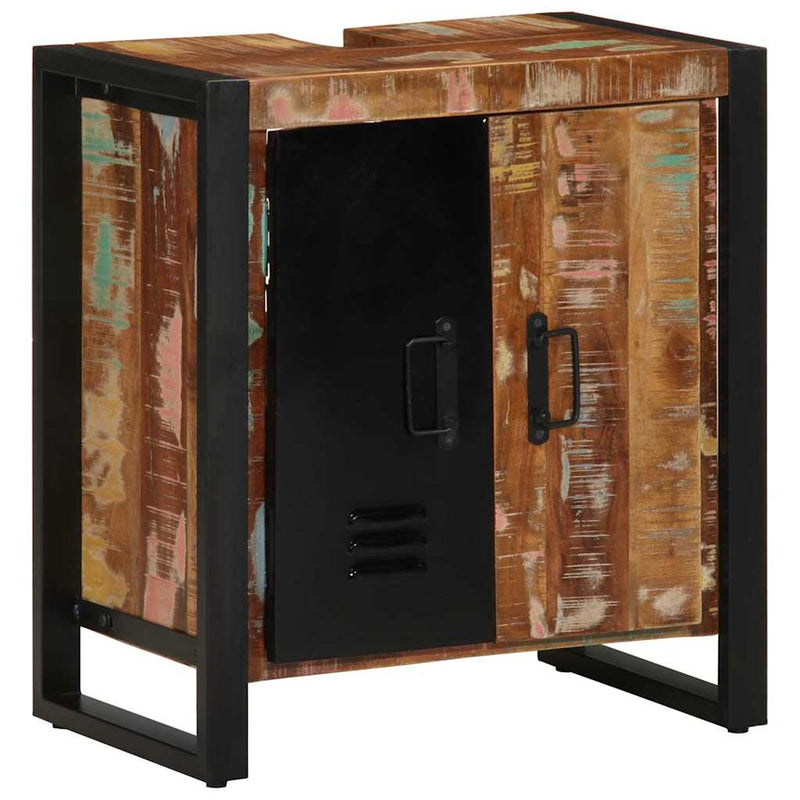 vidaXL Fürdőszekrény Barna 55 x 35 x 60 cm Tömör újrahasznosított fa