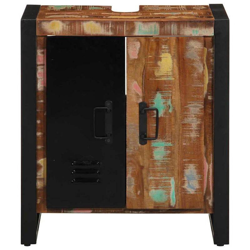 vidaXL Fürdőszekrény Barna 55 x 35 x 60 cm Tömör újrahasznosított fa