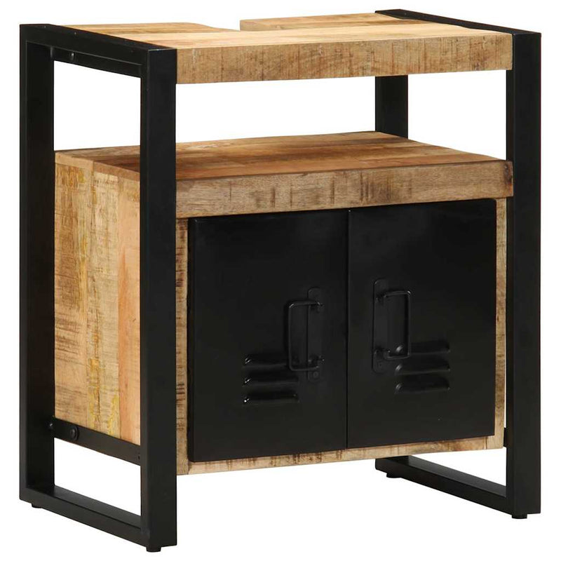 vidaXL Fürdőszobai Szekrény Barna 55 x 35 x 60 cm Tömör mangófa