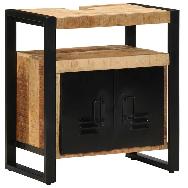 vidaXL Fürdőszobai Szekrény Barna 55 x 35 x 60 cm Tömör mangófa