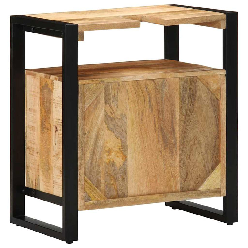 vidaXL Fürdőszobai Szekrény Barna 55 x 35 x 60 cm Tömör mangófa