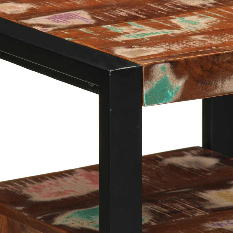 vidaXL Fürdőszobai Szekrény polcokkal Barna Tömör újrahasznosított fa