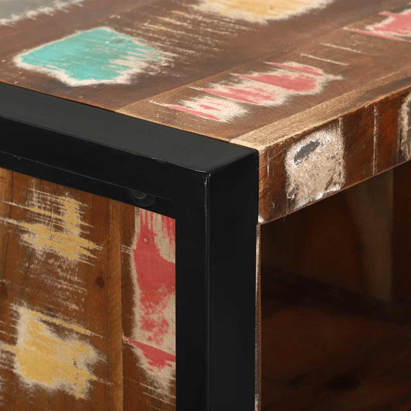 vidaXL Fürdőszobai szekrény polcokkal Barna Tömör újrahasznosított fa