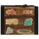 vidaXL Fürdőszobai szekrény polcokkal Barna Tömör újrahasznosított fa