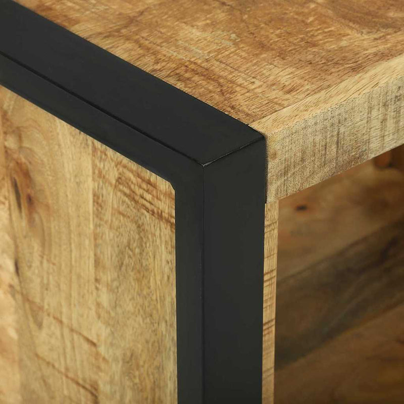 vidaXL Fal Kocka polcokkal Barna 55 x 35 x 40 cm Tömör mangófa