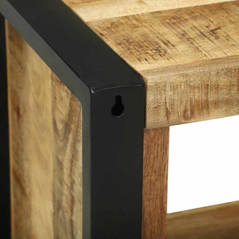 vidaXL Fal Kocka polcokkal Barna 55 x 35 x 40 cm Tömör mangófa