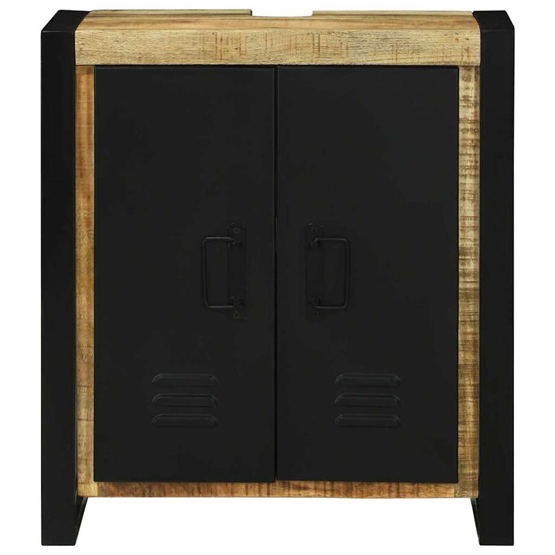 vidaXL Mosogató szekrény tárolóval Barna 55 x 35 x 60 cm Tömör mangófa