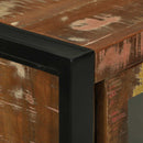 vidaXL Fürdőszobai Szekrény ajtóval Sokszínű Tömör újrahasznosított fa