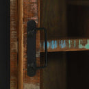 vidaXL Fürdőszobai Szekrény ajtóval Sokszínű Tömör újrahasznosított fa