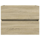 vidaXL 2 részes kerámia és szerelt fa fürdőszobai bútorgarnitúra