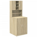 vidaXL 2 db sonoma tölgy színű szerelt fa mosógépszekrény