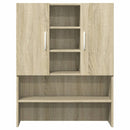 vidaXL 2 db sonoma tölgy színű szerelt fa mosógépszekrény