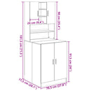 vidaXL 2 db sonoma tölgy színű szerelt fa mosógépszekrény