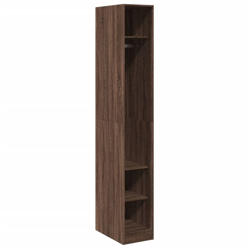 vidaXL barna tölgy színű szerelt fa ruhásszekrény 30 x 50 x 200 cm