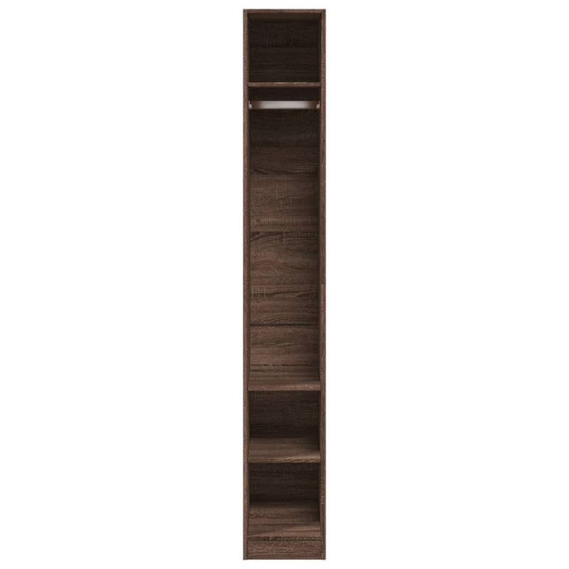 vidaXL barna tölgy színű szerelt fa ruhásszekrény 30 x 50 x 200 cm