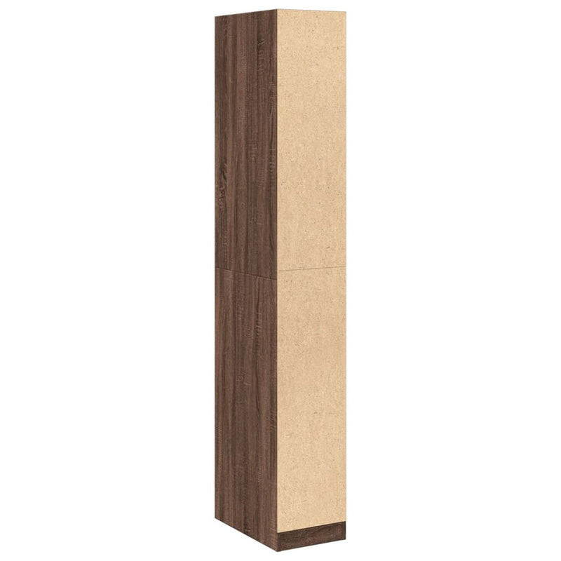 vidaXL barna tölgy színű szerelt fa ruhásszekrény 30 x 50 x 200 cm
