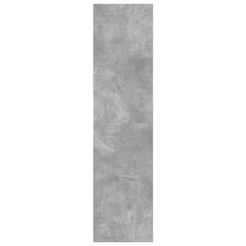 vidaXL betonszürke szerelt fa ruhásszekrény 80 x 50 x 200 cm