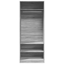 vidaXL szürke sonoma színű szerelt fa ruhásszekrény 80 x 50 x 200 cm