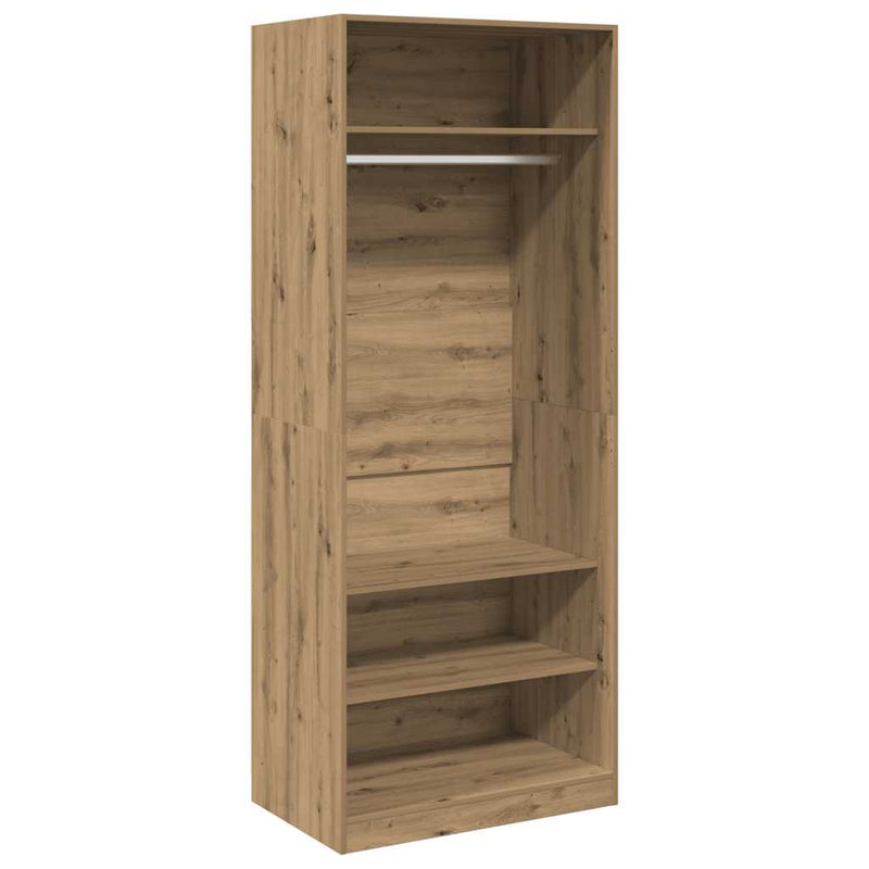 vidaXL kézműves tölgy színű szerelt fa ruhásszekrény 80 x 50 x 200 cm